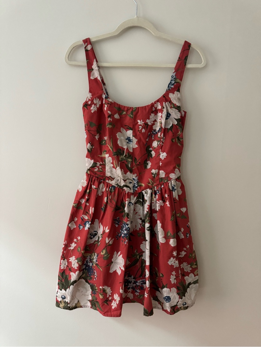 ABERCROMBIE Red Corset Romper Dress XST